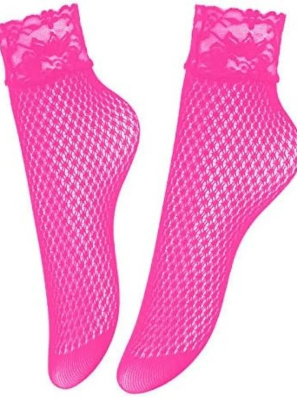 Multicolor Vintage Lace Ankle Socks - 6 Pairs Elegant Fishnet Party & Streetwear
